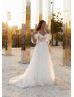 Halter Neck Beaded Ivory Lace Organza Sexy Wedding Dress